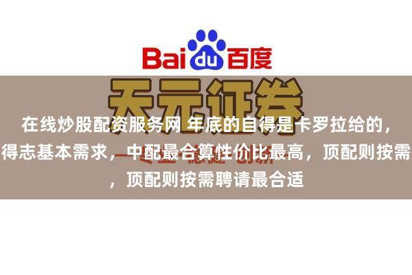 在线炒股配资服务网 年底的自得是卡罗拉给的，初学版够用得志基本需求，中配最合算性价比最高，顶配则按需聘请最合适